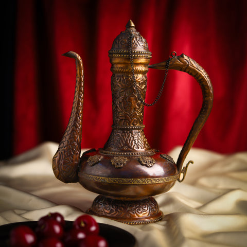 Timeless Elegance: Embrace the Antique Brass Aftaba, Surahi