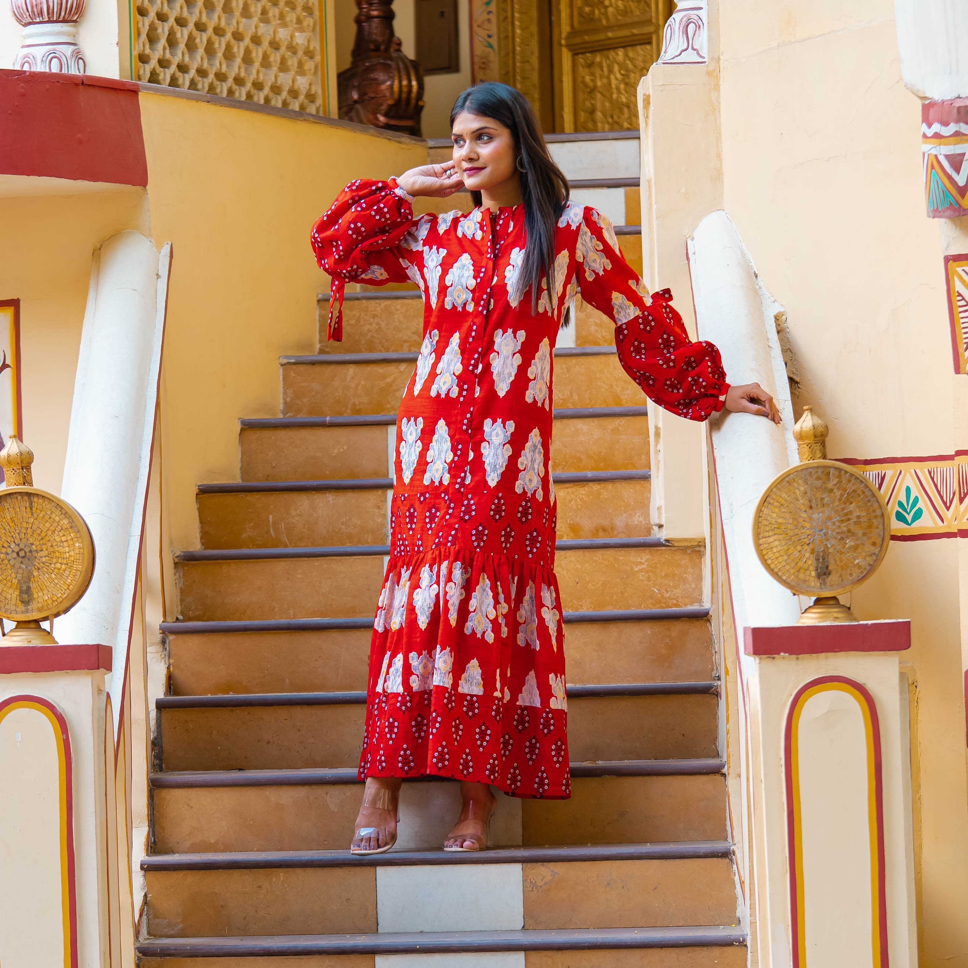 Ethnic Hues Cotton Printed Dress - Embrace the Timeless Charm – CHOKHI  DHANI KALAGRAM