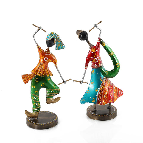 Multicolour Rajasthani Dancer Figurines (Set of 2)