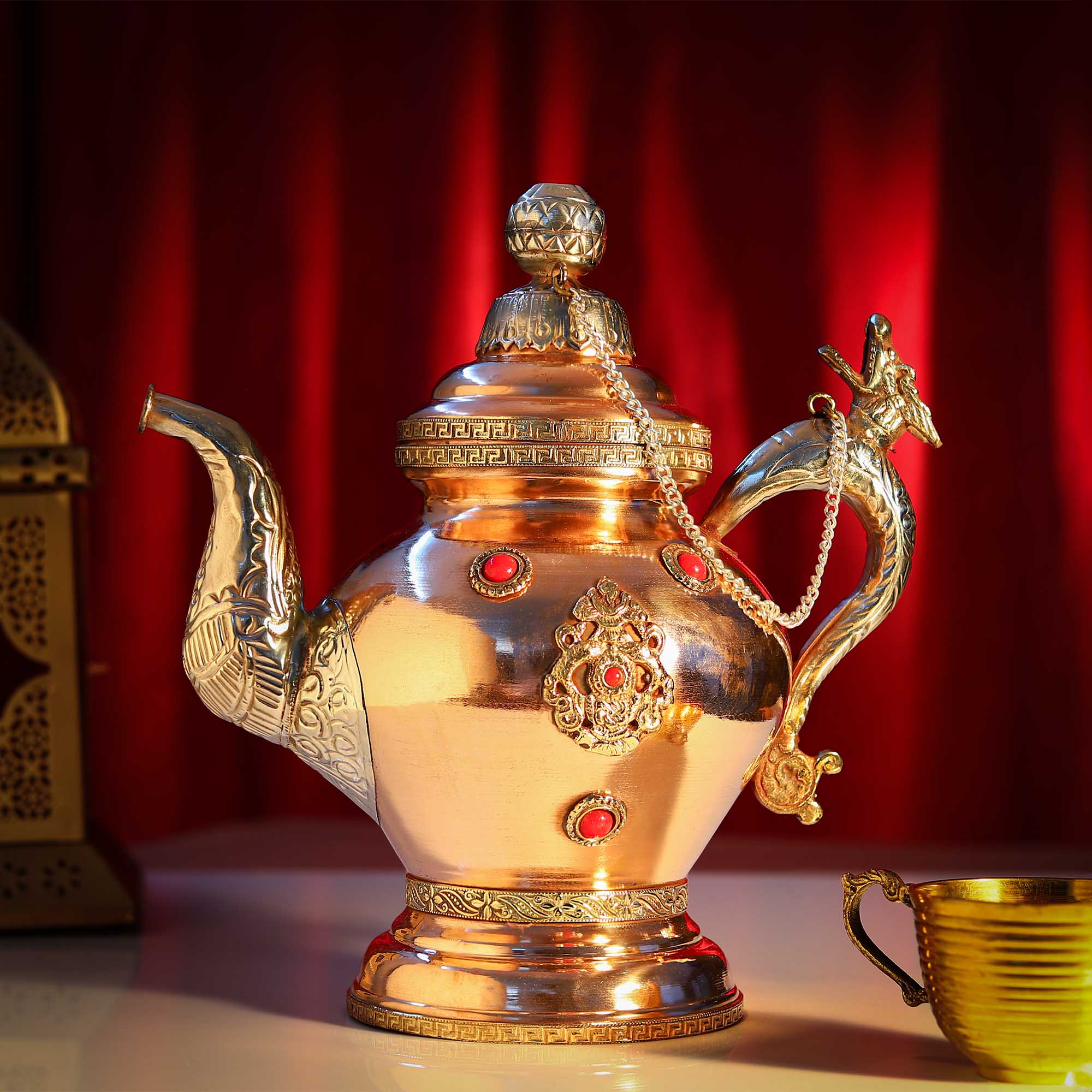Vintage brass teapot