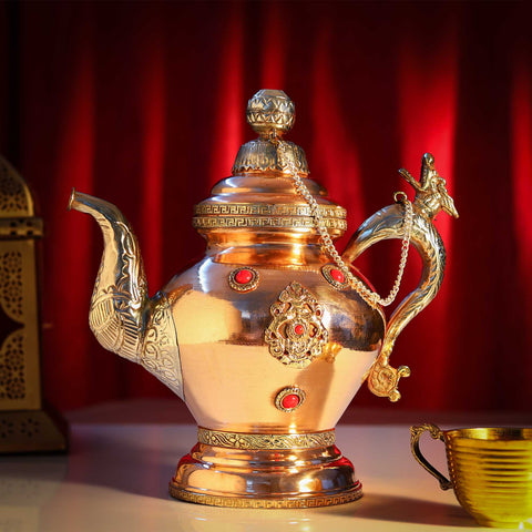 Moroccan brass teapot.