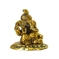 Gold-Toned Lord Ganesh Murti