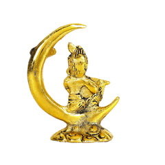 Lord Krishna Sitting on Moon Statue