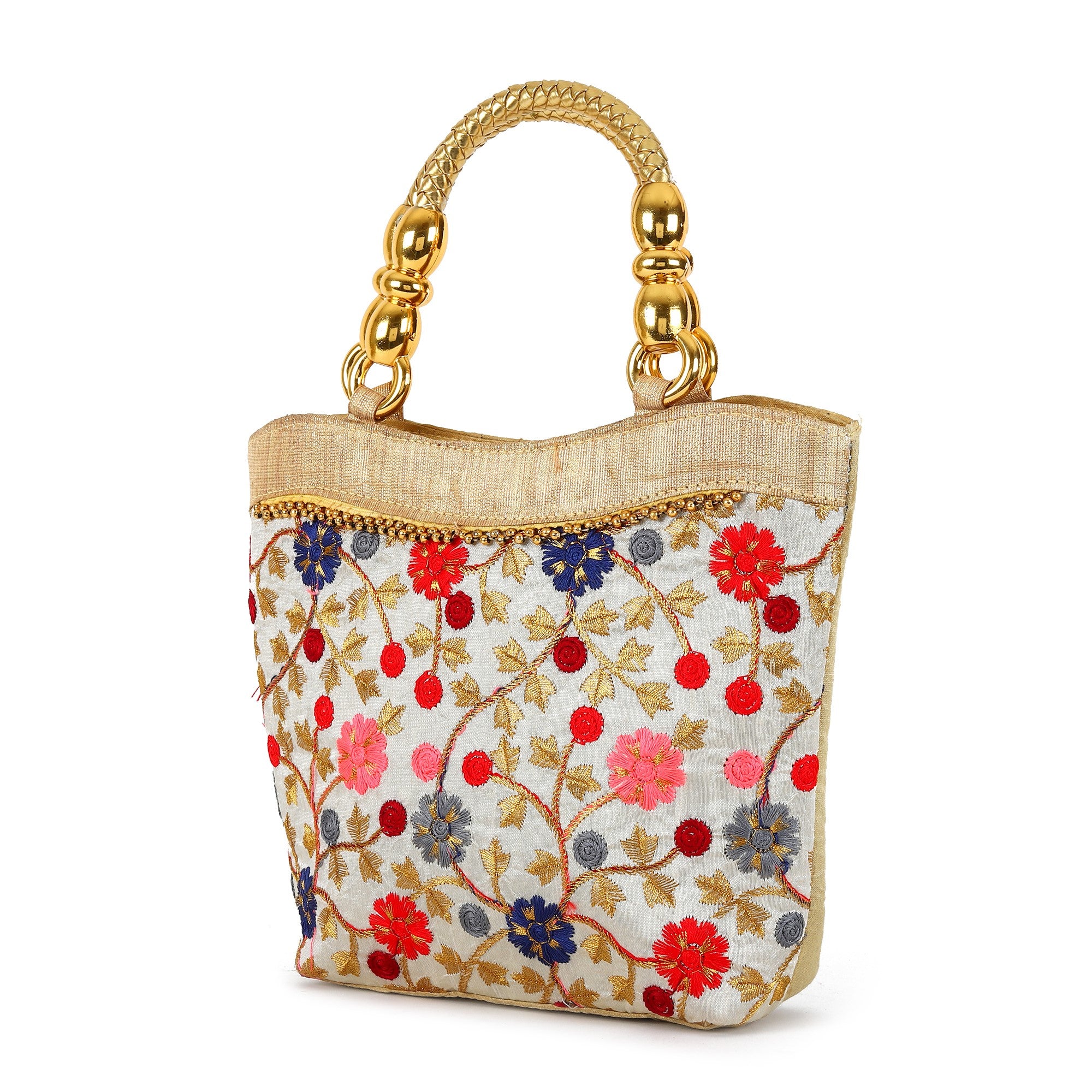 Spring Bloom Embroidered Handbag