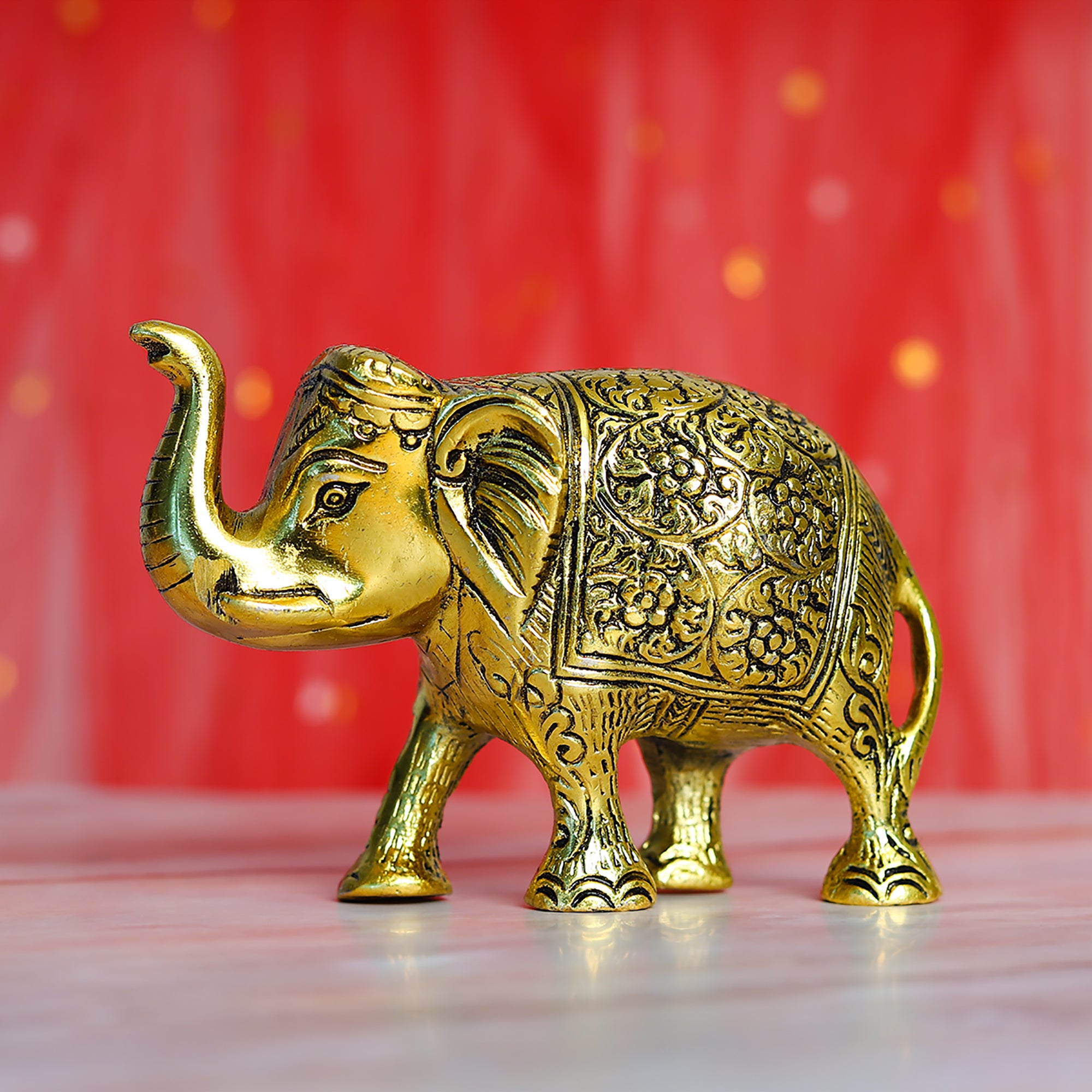Gold-Toned Elephant Showpiece