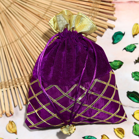Embrace Opulence with the Plum Passion Potli Bag