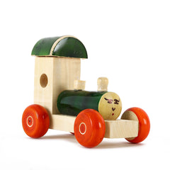 Choo-Choo into Adventure - Wooden Train Engine Pull Along Toy for 12 Months & Above Kids, Toddlers, Infants & Preschoolers - Multicolor