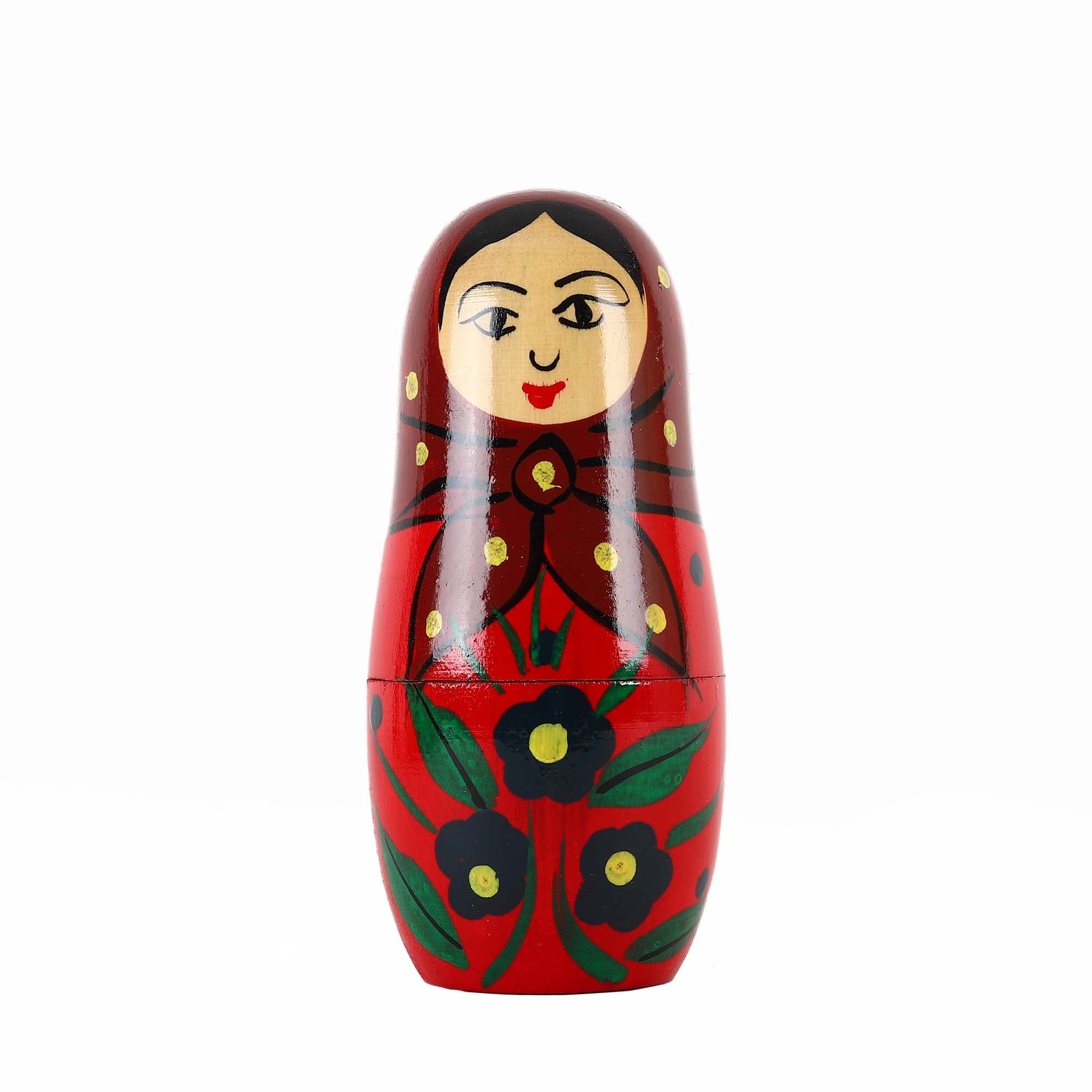 Wooden Russian Nesting Dolls for Kids (2 years+) - 6 Inch Multicolor - Set of 5 pcs - A Magical Journey of Discovery