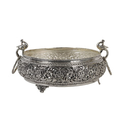 Ethnic Silver Plated Brass Urli Showpiece: A Timeless Blend of Elegance and Culture