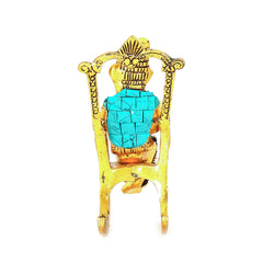 Lord Ganesha Idol Reading Book on Rocking Chair