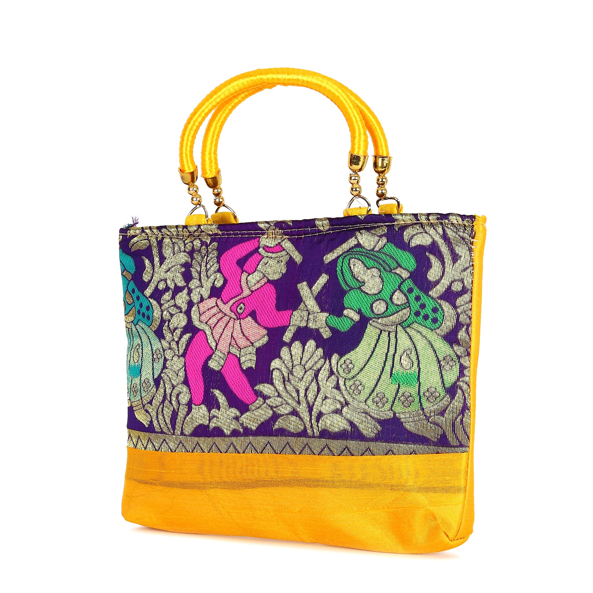 Unveiling Elegance: The Woven Tales Silk Handbag – CHOKHI DHANI KALAGRAM
