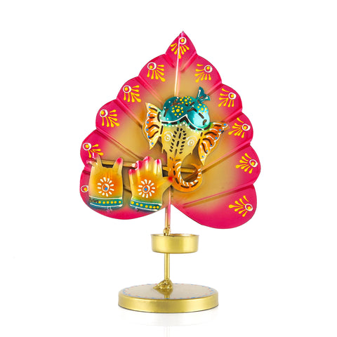Ganesha Peepal Leaf Diya Stand