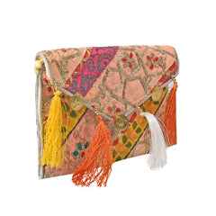 Traditional Zari Sling Bag For Women Rajasthani Embroidery Purse