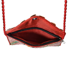 Traditional Zari Sling Bag For Women Rajasthani Embroidery Purse,