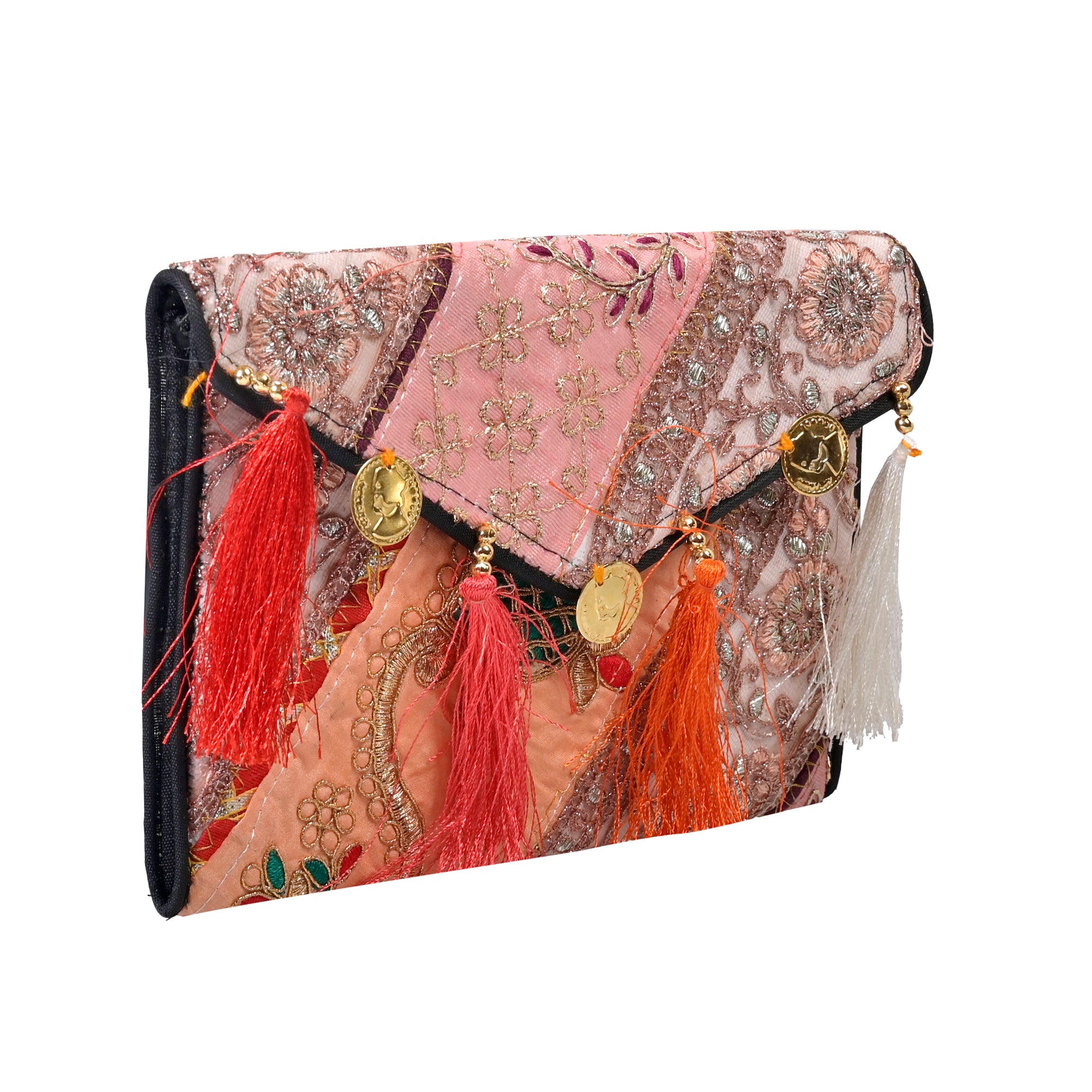 Traditional Zari Sling Bag For Women Rajasthani Embroidery Purse,
