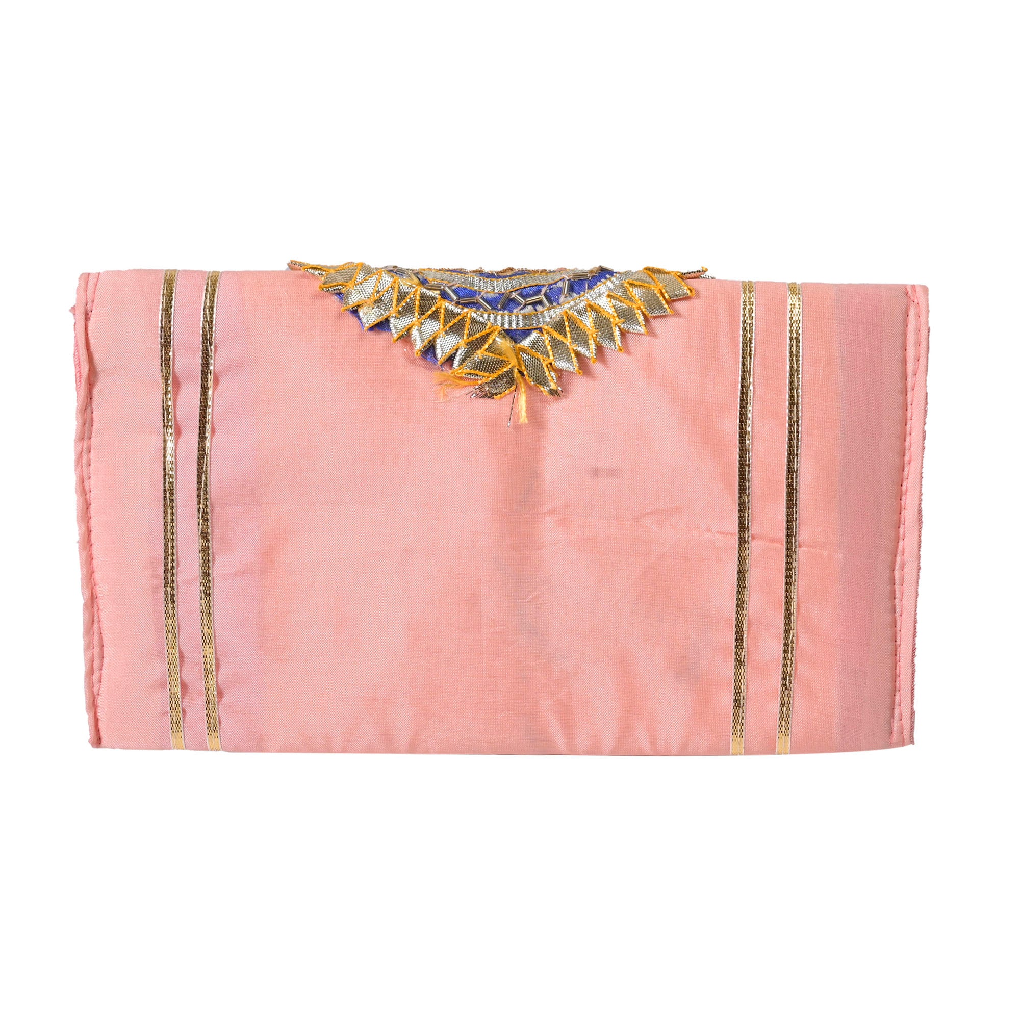 Best Online Pink Gotta Patti Work Clutch Woman Handbags