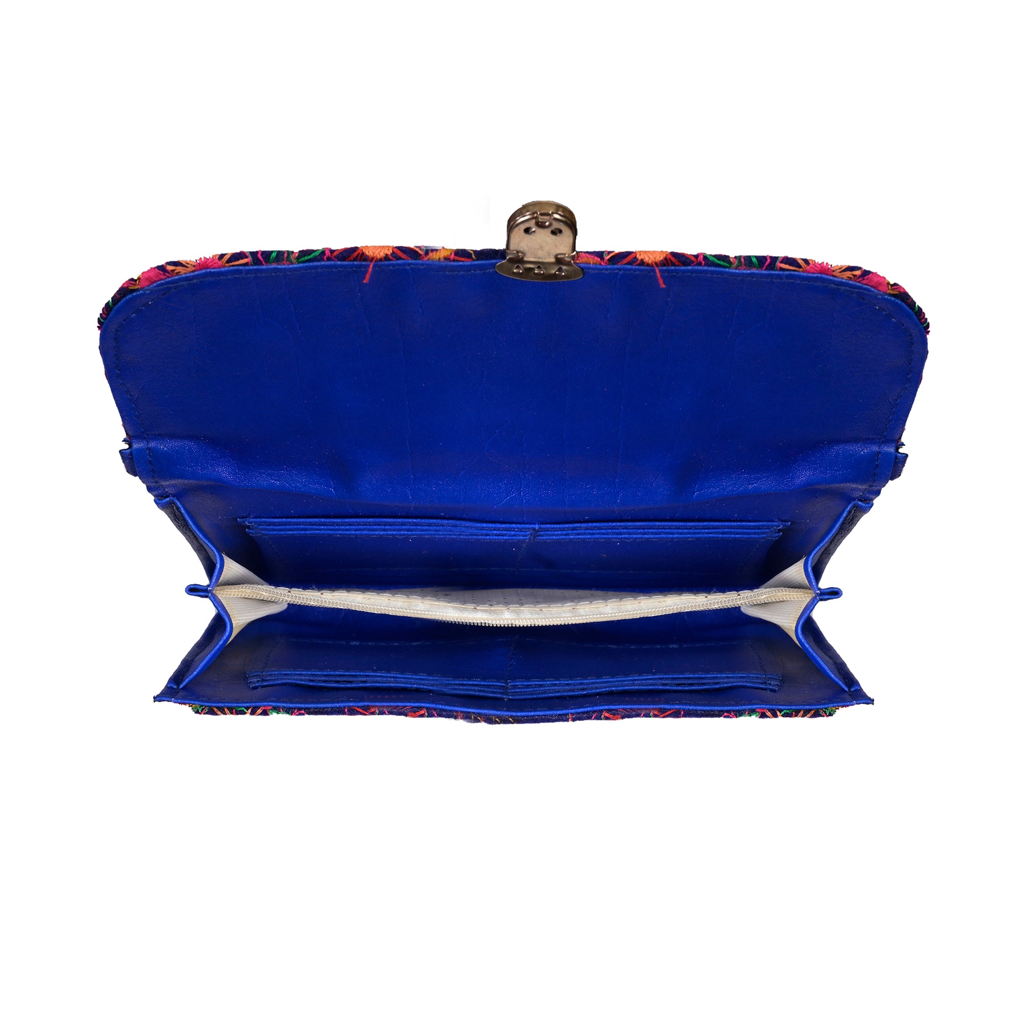 Multicolor Traditional Silk-Velvet Handbag