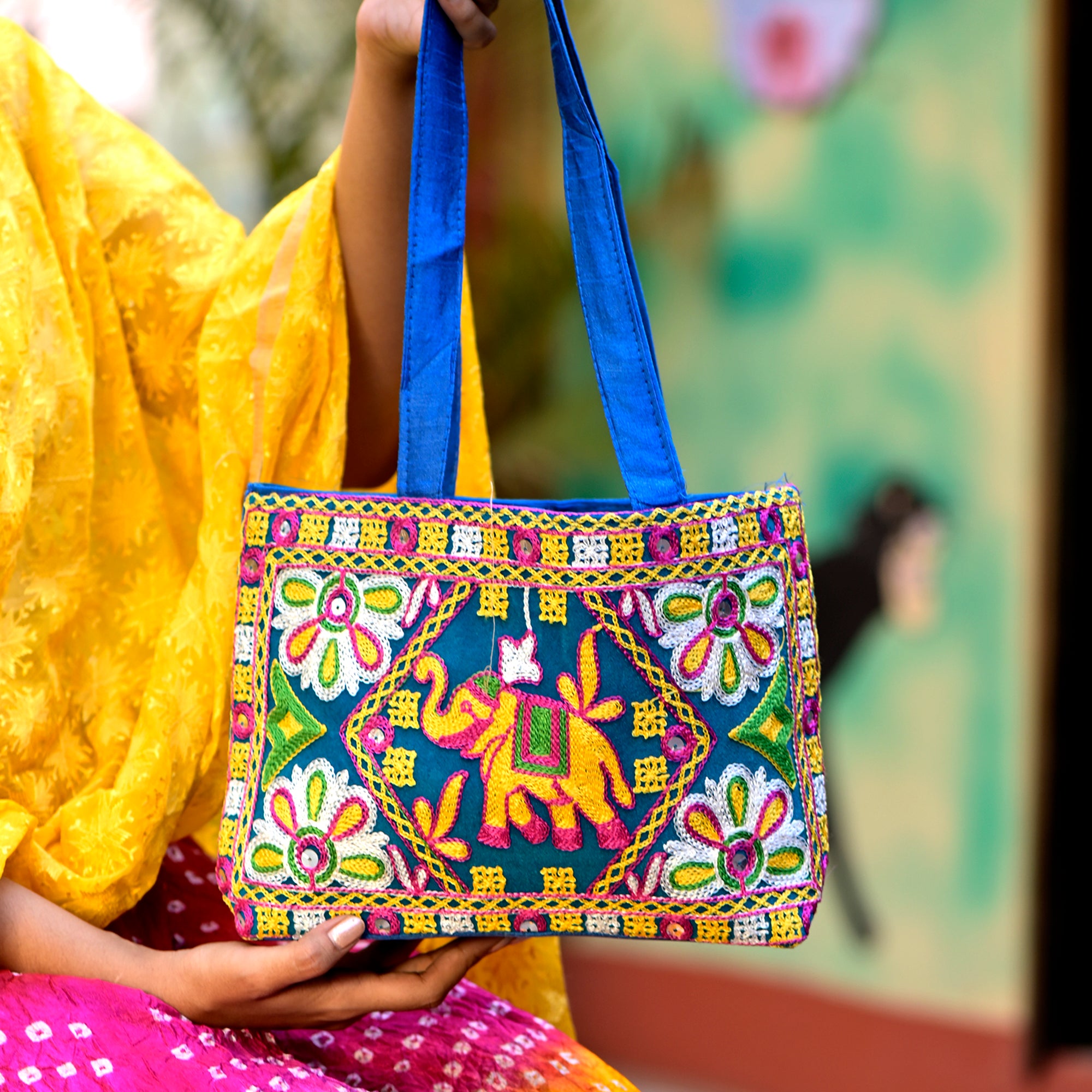 Rajasthani Designer Smart Sling Bag – CraftsandLooms.com