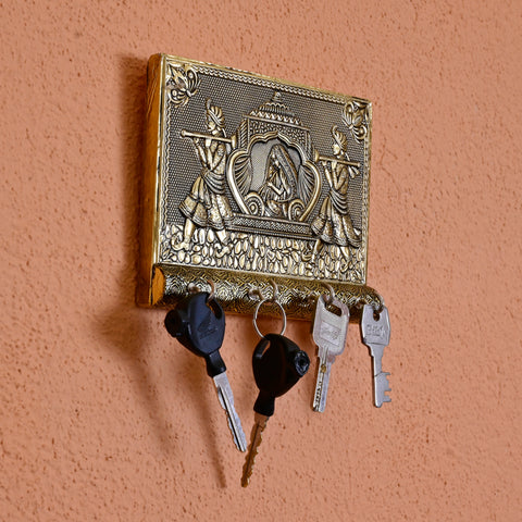 Traditional Dulhan in Doli Design Antique Key Holder