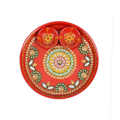 Fancy Meenakari Decorative Pooja Thali