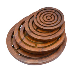 Handcrafted Wooden Labyrinth Board Game Ball in a Maze Puzzle Gift for Kids
