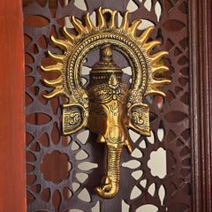 Surya Ganesha Chakra Figurine Wall Hanging Showpiece Gift