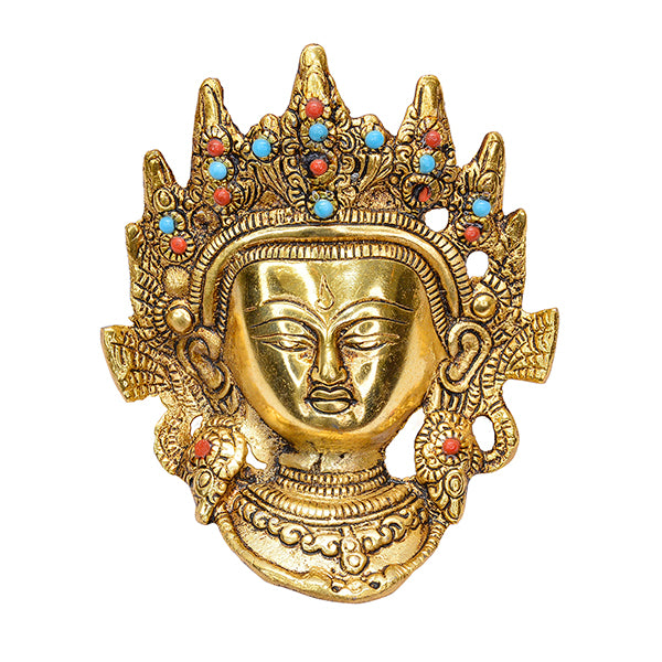 Tibetan Buddhist Deity Tara Gillette Metal Mask Wall Hanging