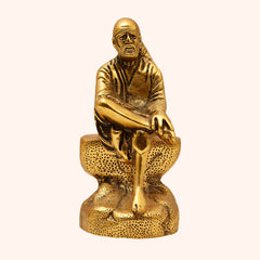 Sai Baba Murti Brass Idol Gillette metal Statue for Pooja Decorative Showpiece 