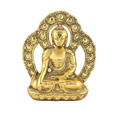 Meditating Gautam Buddha Antique Wall Hanging Metal Art Decorative Showpiece