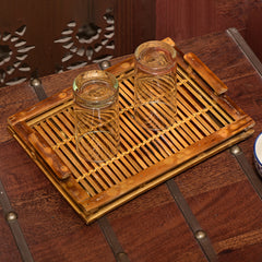Rectangular Handmade Bamboo Woven Serving Tray | Traditional Wooden Tray