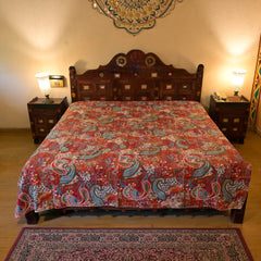 Jaipuri Kantha Artwork Cotton Double Bedsheet