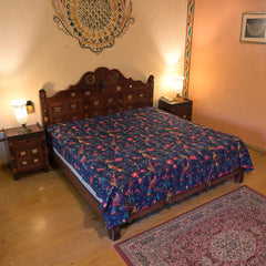 Jaipuri Kantha Work Bohemian Bedding Bedsheet