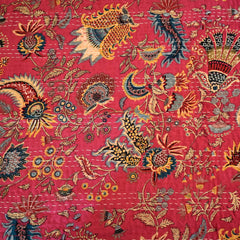 Blooming Kantha Artwork Cotton Bedsheet