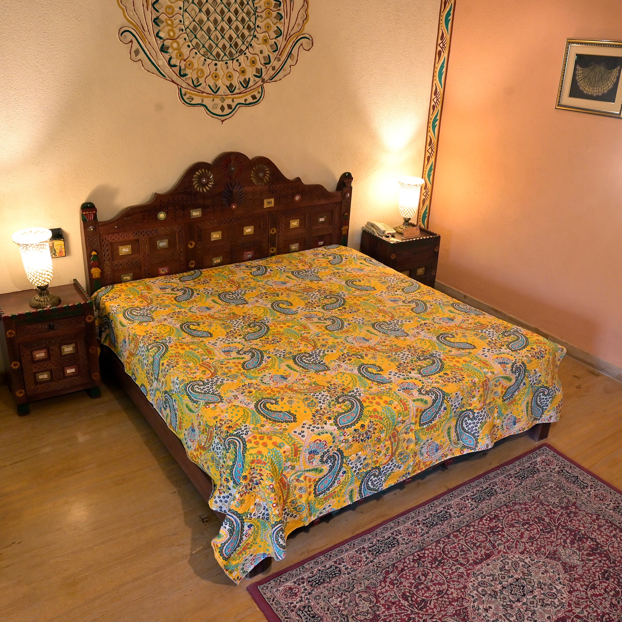 Kantha Quilt Bed Cover Cotton Bedsheet