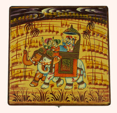 Hand Painted Dhola Maru Wooden Jewellery Box Decorative Showpiece