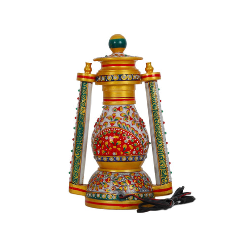 Antique Meenakari Work Rajasthani Marble Light Lantern Lamp for Home Decoration
