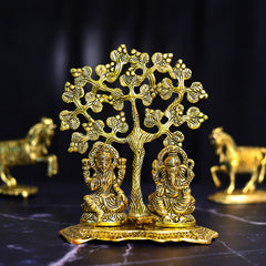 Metal Laxmi Ganesh under Kadam Tree