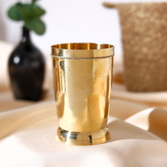 Kalagram Traditionally Designed Vintage Brass Glass | Antique Drinkware
