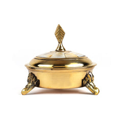 Pearl Brass Sindoor Box