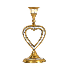 El Amore Brass Candle Holder