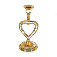 El Amore Brass Candle Holder