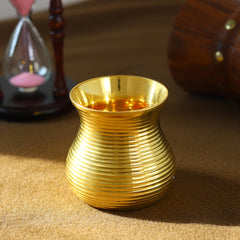Handi-Shaped Brass Glass