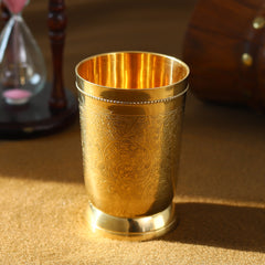 Kalagram Antique Brass Glass | Drinkware