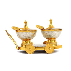 Brass Dry Fruit Boxes with Trolley