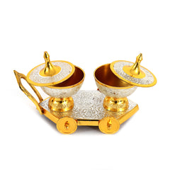 Brass Dry Fruit Boxes with Trolley