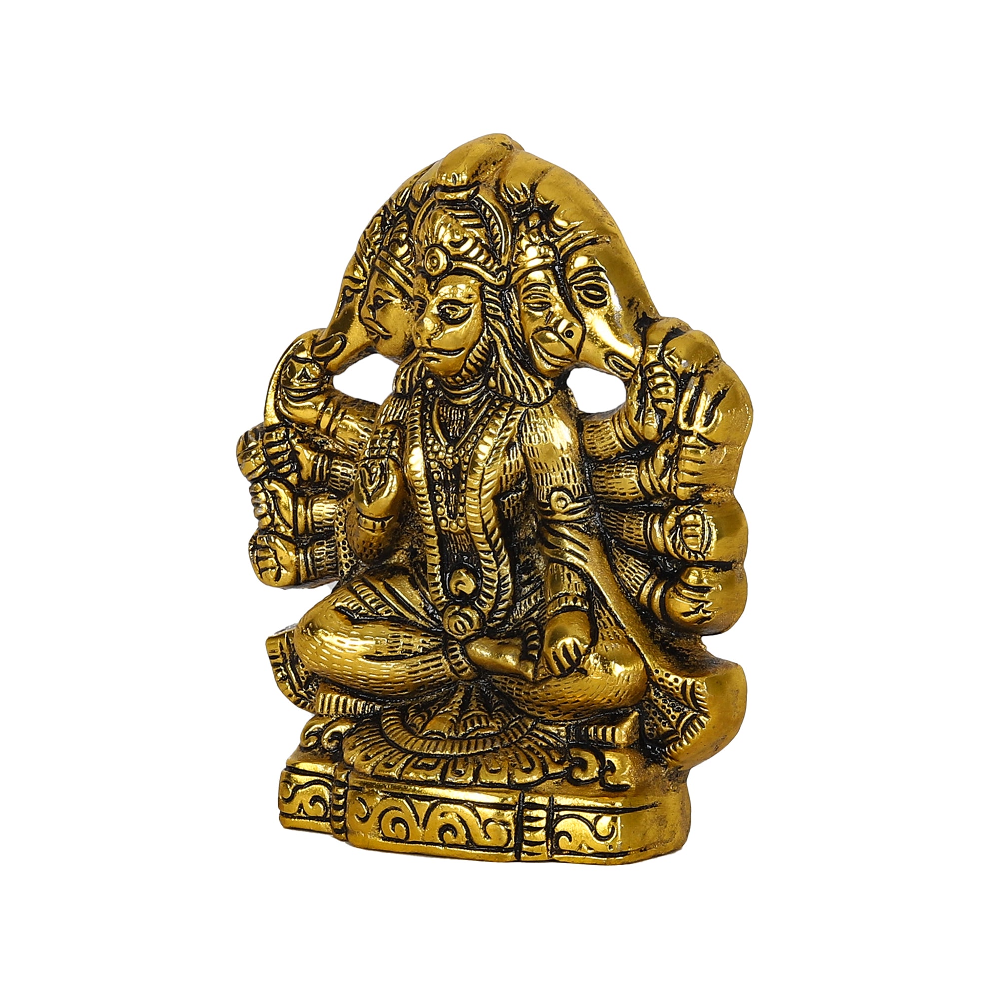 5 Faces Panchmukhi Hanuman Statue | Gillette Metal Home Decor