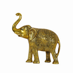 Up-Trunk Metal Elephant