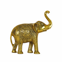 Up-Trunk Metal Elephant