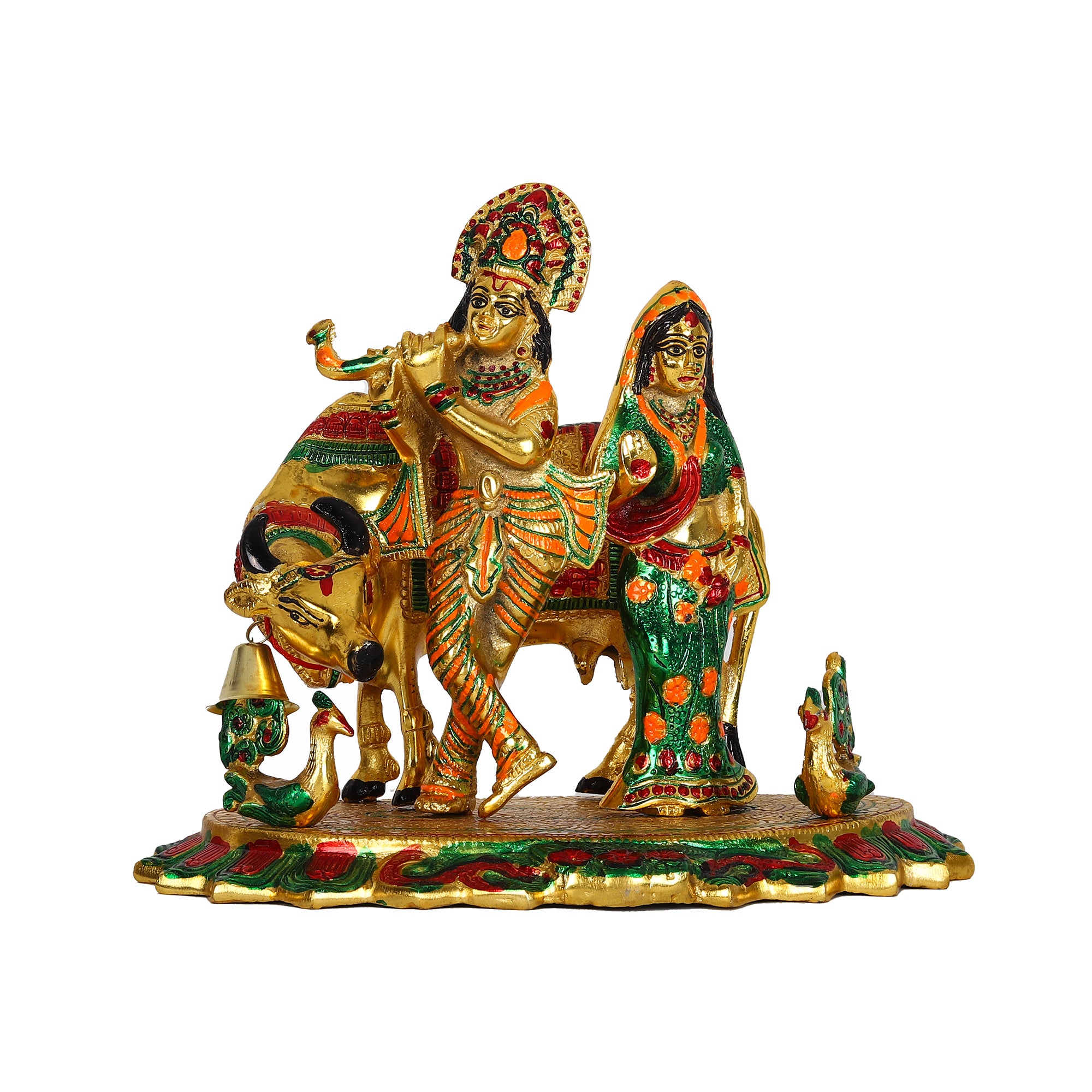 Radha Krishna Metal Statue