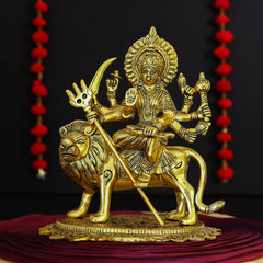 Divine Durga Ma Metal Statue